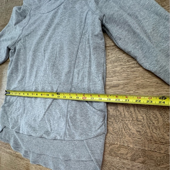 Athleta Track Pullover French Terry Gray Sweatshirt Running Walking medium - Picture 12 of 16